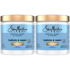 SheaMoisture Masque Cheveux Manuka Honey et Yaourt – emballage clair, hydratation en profondeur