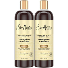 Pack SheaMoisture 2×473 ml, idéal pour cheveux propres et hydratés.