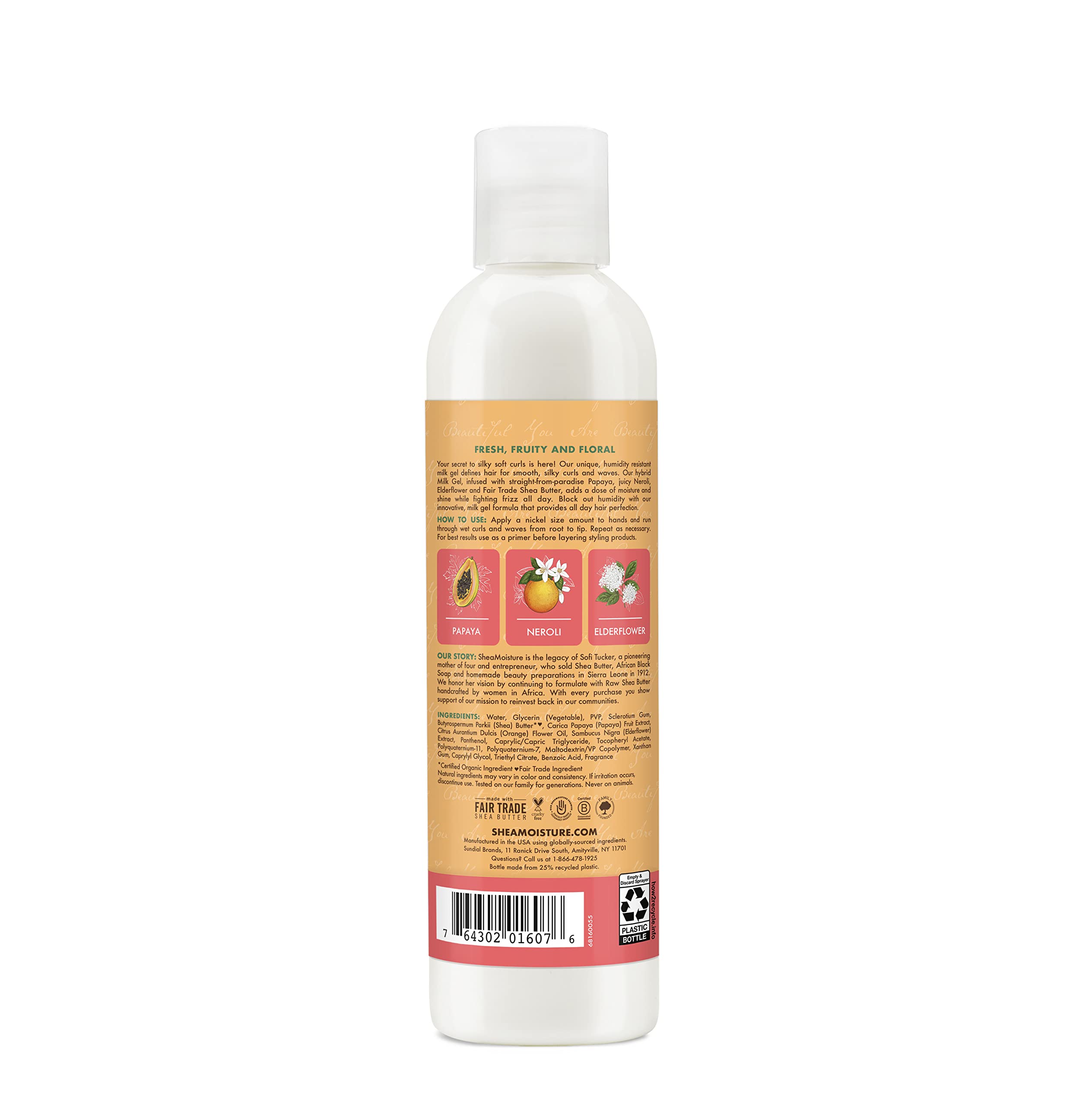 Boucles définies papaye neroli pour un éclat naturel.