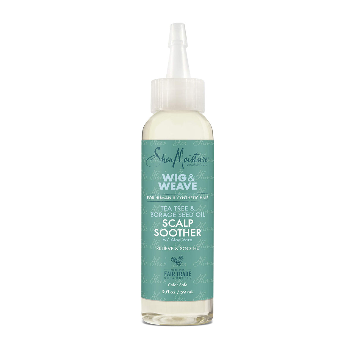 Sérum SheaMoisture appliqué sur le cuir chevelu pour soulagement potentiel