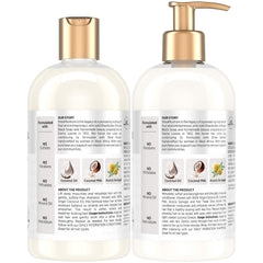 Ensemble SheaMoisture : crème moussante riche pour démêler les cheveux.
