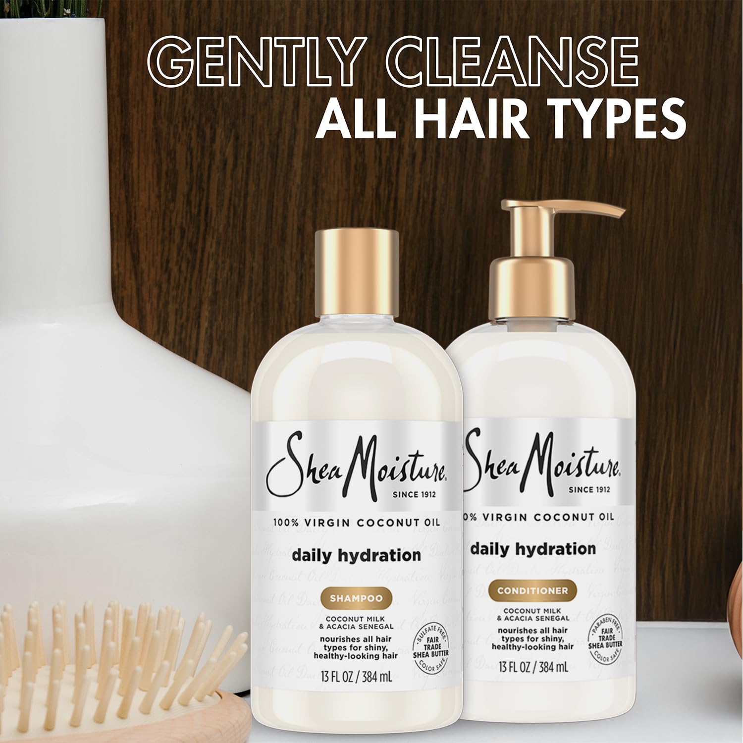 SheaMoisture démêlant capillaire : démonstration de coiffage facile.