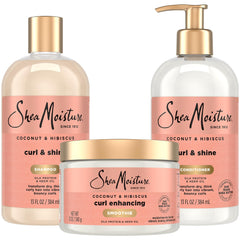 Shampoing SheaMoisture Coco Hibiscus – bouteille élégante et brillance