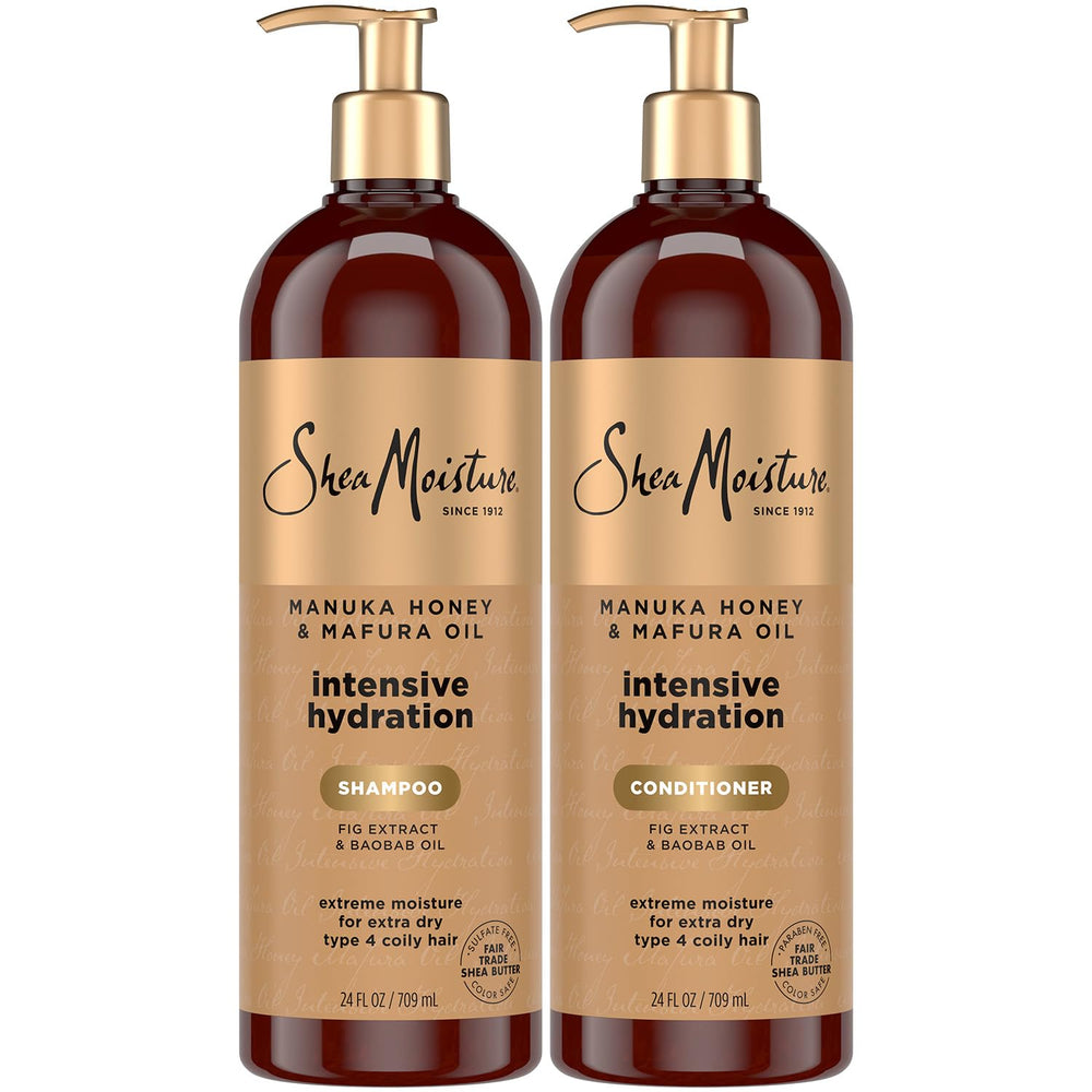 Shampoing SheaMoisture sans sulfates, flacon lumineux, hydratation possible
