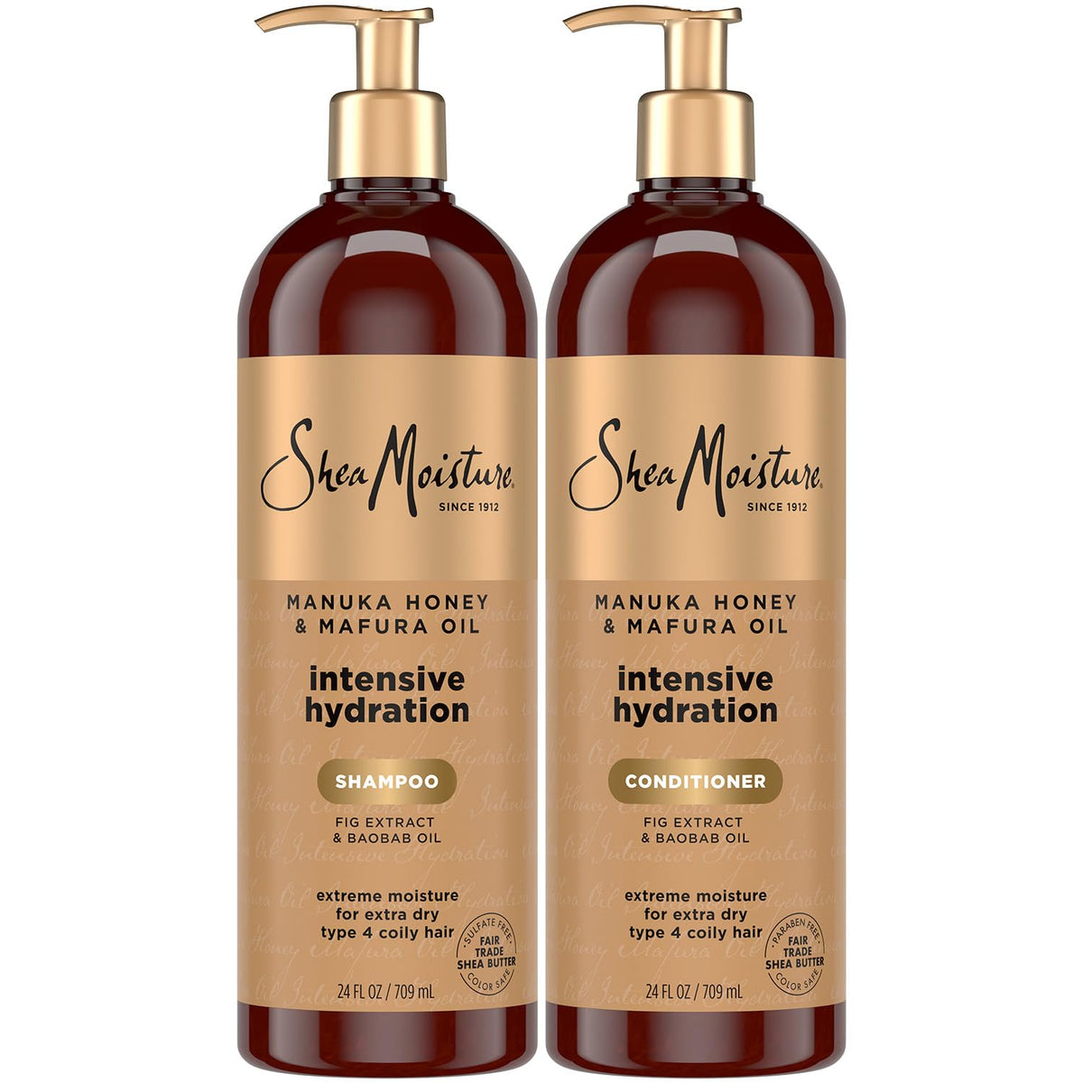 Shampoing SheaMoisture sans sulfates, flacon lumineux, hydratation possible