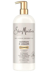 Shampooing SheaMoisture à l’huile de coco, bouteille, douceur et contrôle des frisottis au quotidien.