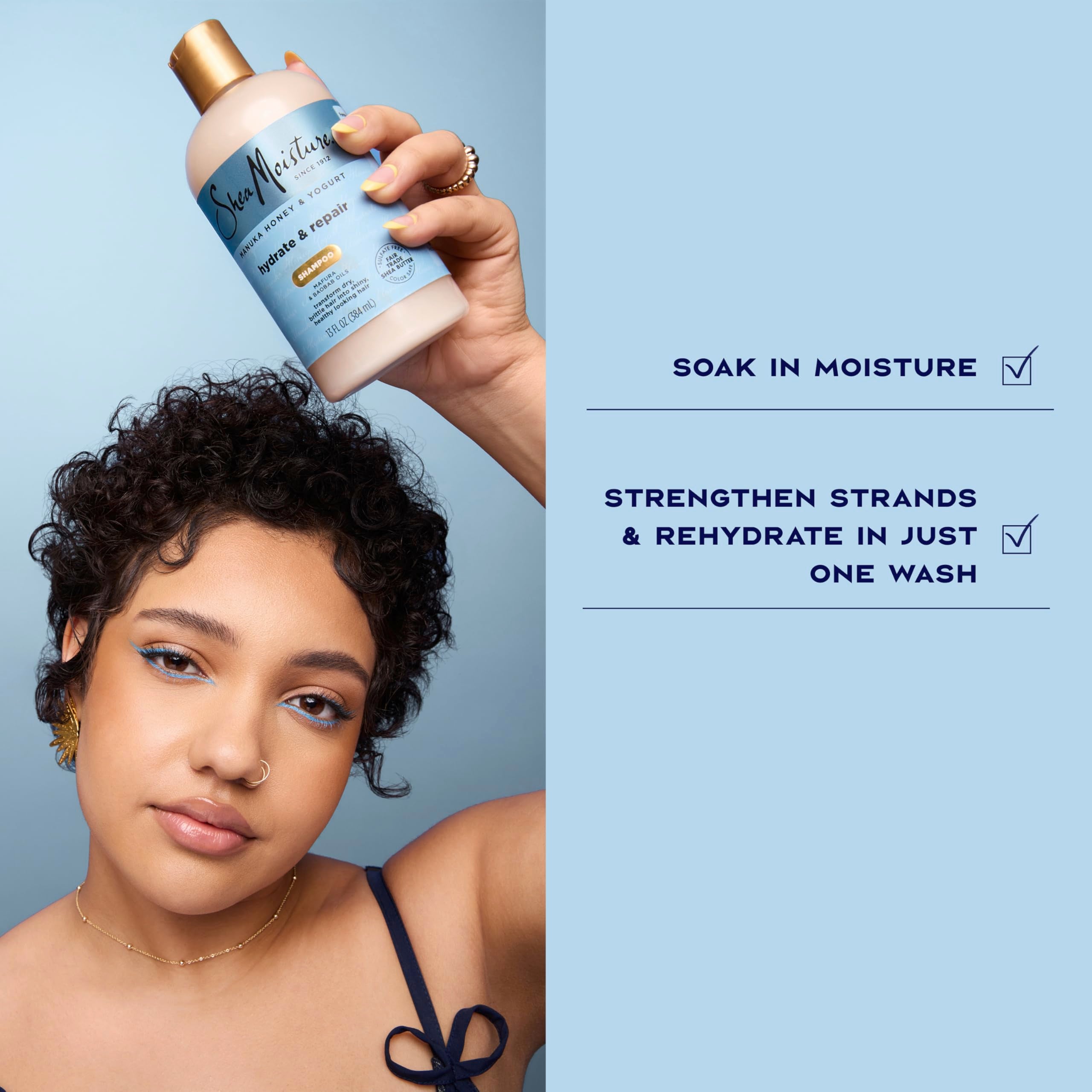 Formule sans sulfates adaptée aux cuirs chevelus sensibles.