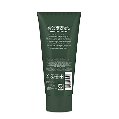 Gel lavant Maracuja pour barbe de SheaMoisture, élimine impuretés.
