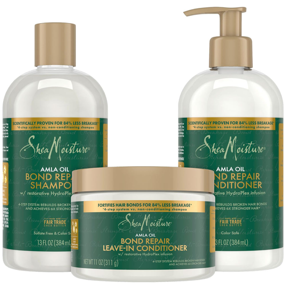 Shampooing Bond Repair de SheaMoisture, bouteille 13 oz, hydratation et renforcement.