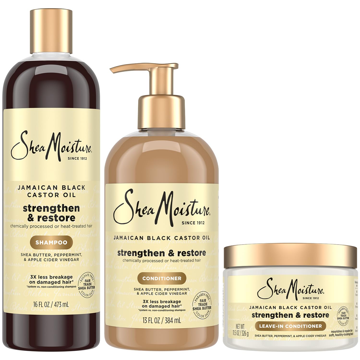 Shampooing réparateur SheaMoisture, cheveux nourris et revitalisés