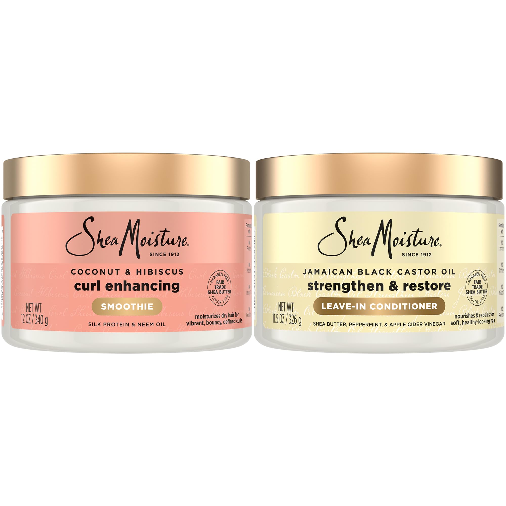 SheaMoisture Smoothie Coco Hibiscus sur cheveux humides pour des boucles définies.