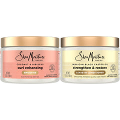 SheaMoisture Smoothie Coco Hibiscus sur cheveux humides pour des boucles définies.