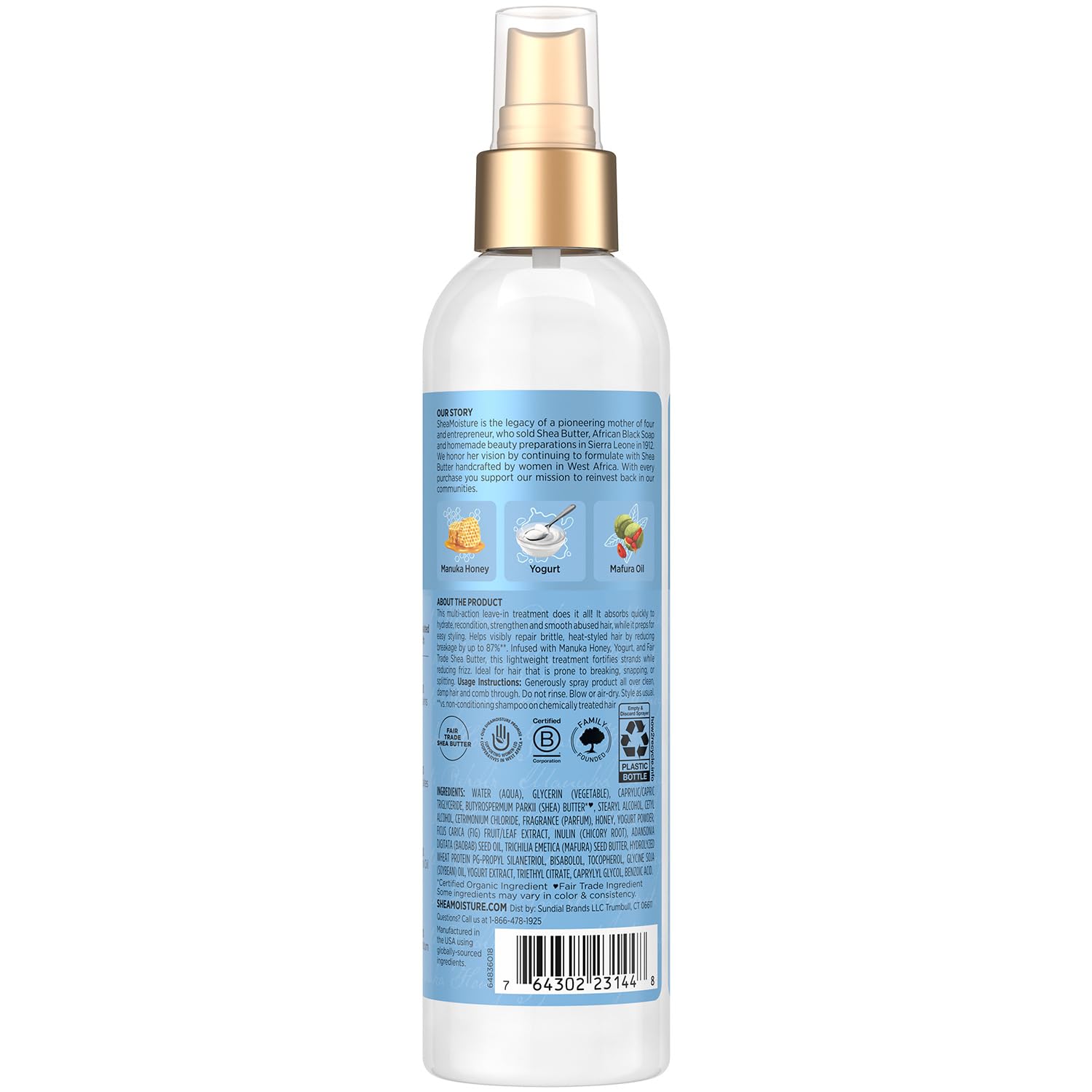 Paquet de deux sprays Leave-In SheaMoisture prêt à l'emploi.