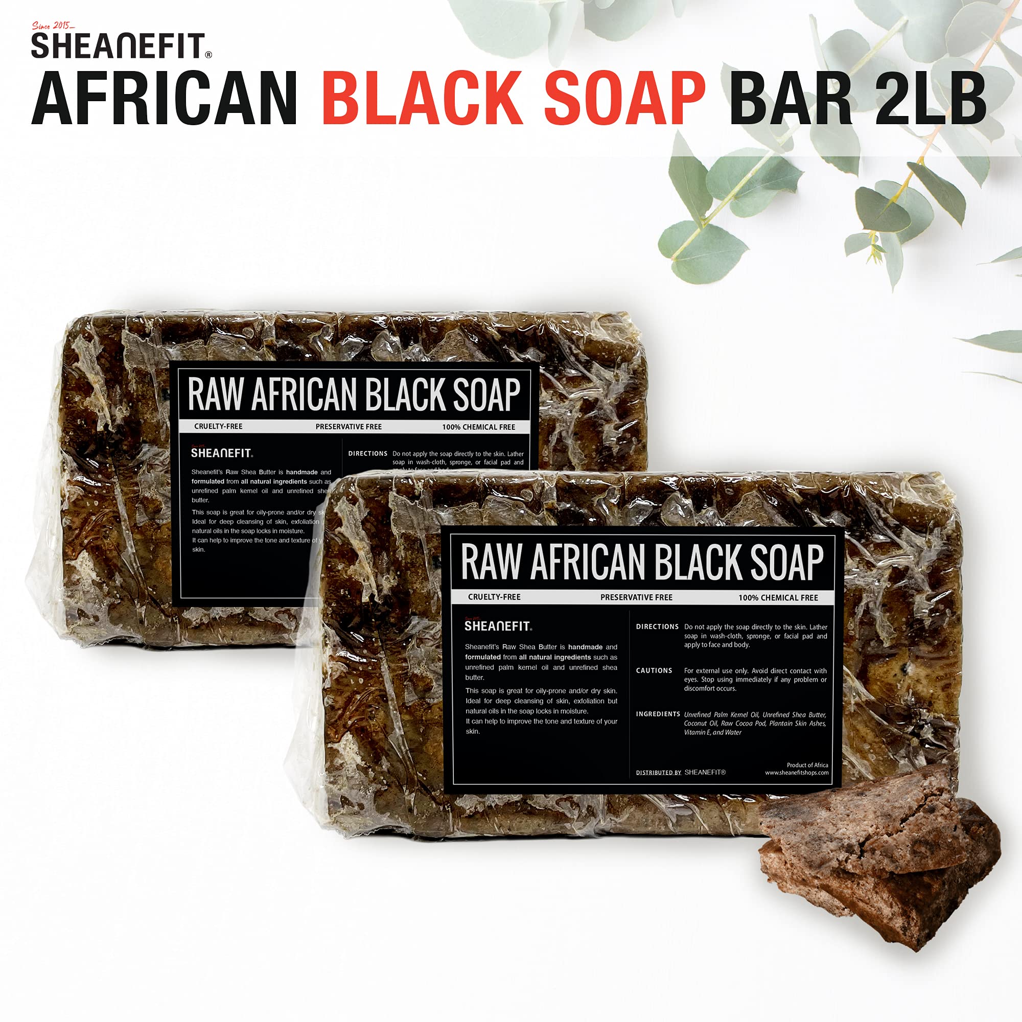 Texture authentique de Sheanefit Savon noir africain, surface brute et naturelle, idéale pour exfolier doucement.