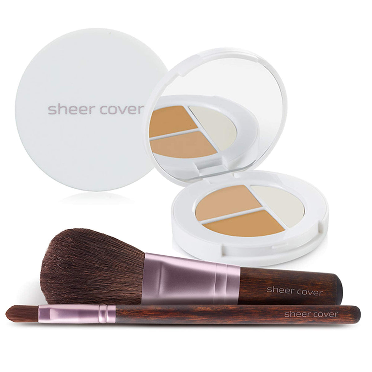 Flacon de fond de teint minéral Sheer Cover pour une couvrance naturelle.