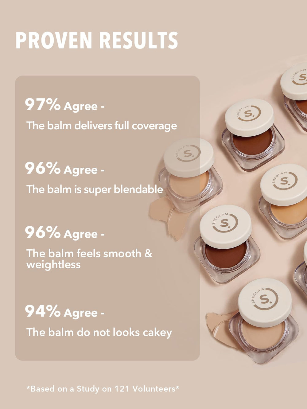 SHEGLAM Emballage Eco Shell — packaging recyclable pratique et design moderne.