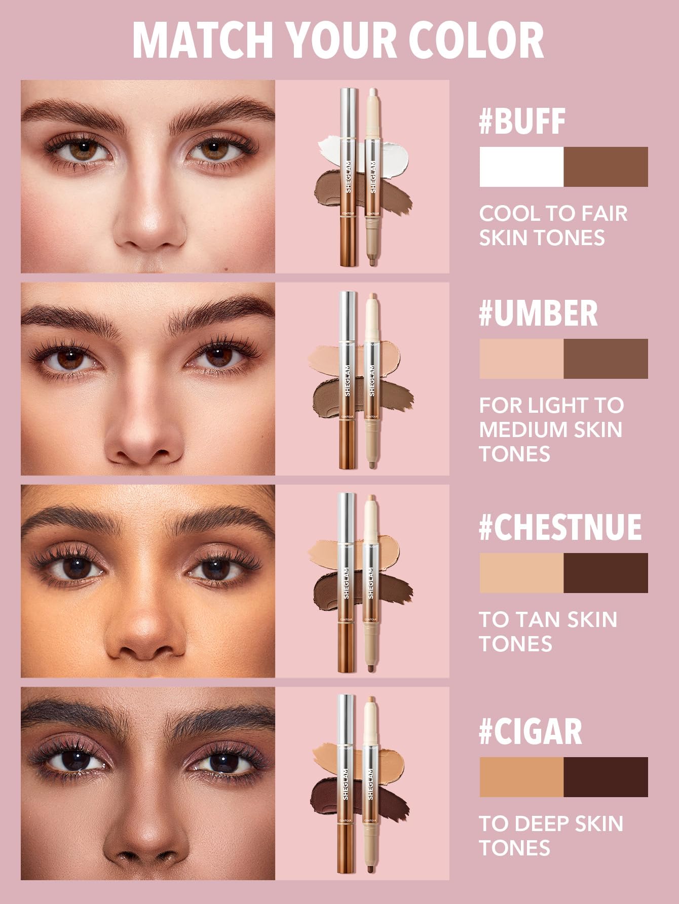 SHEGLAM Fine Line 2-en-1 cruelty-free, certifié Leaping Bunny.