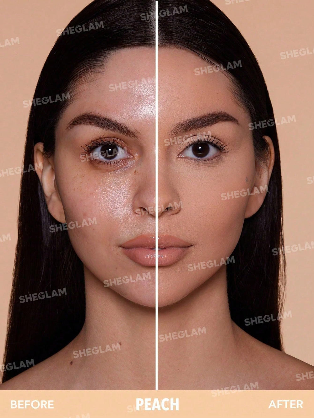Poudre fond de teint SHEGLAM, aspect mat et flou pour peau lisse.