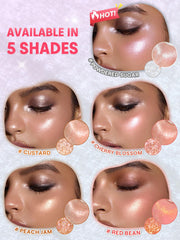SHEGLAM Glowchi enlumineur, zoom sur texture mochi pour une prise en main douce.