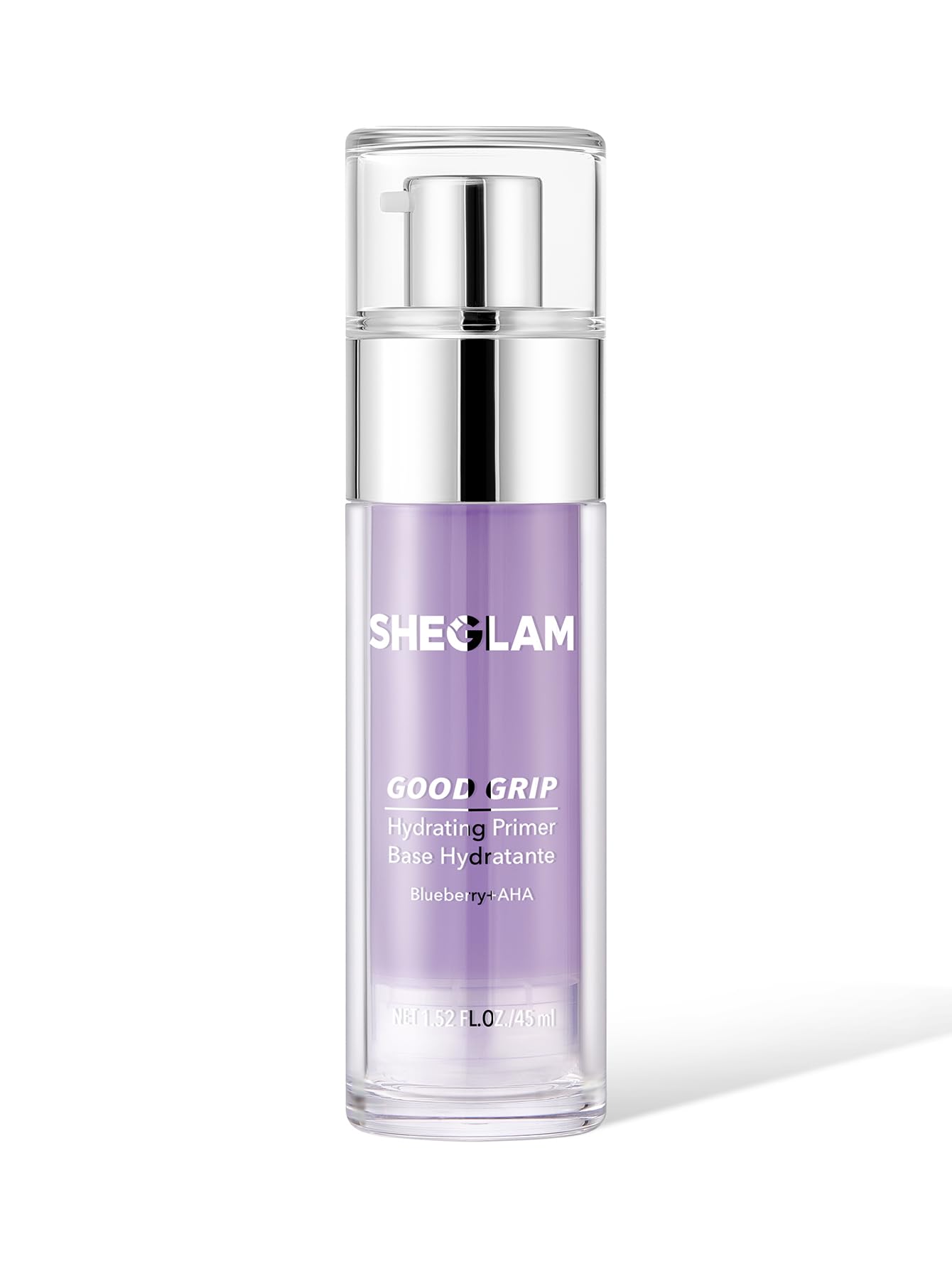 SHEGLAM Good Grip: bouteille myrtille-aha, hydratante et rafraîchissante.