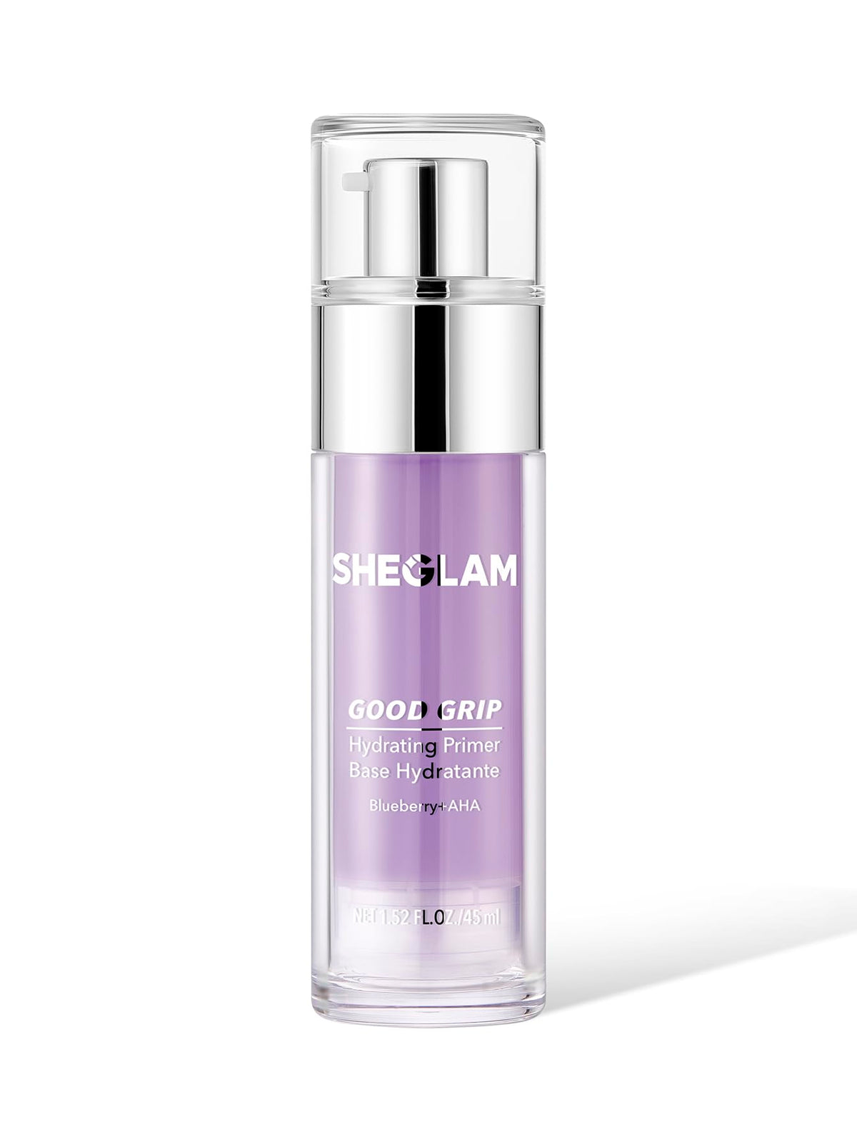 SHEGLAM Good Grip: bouteille myrtille-aha, hydratante et rafraîchissante.