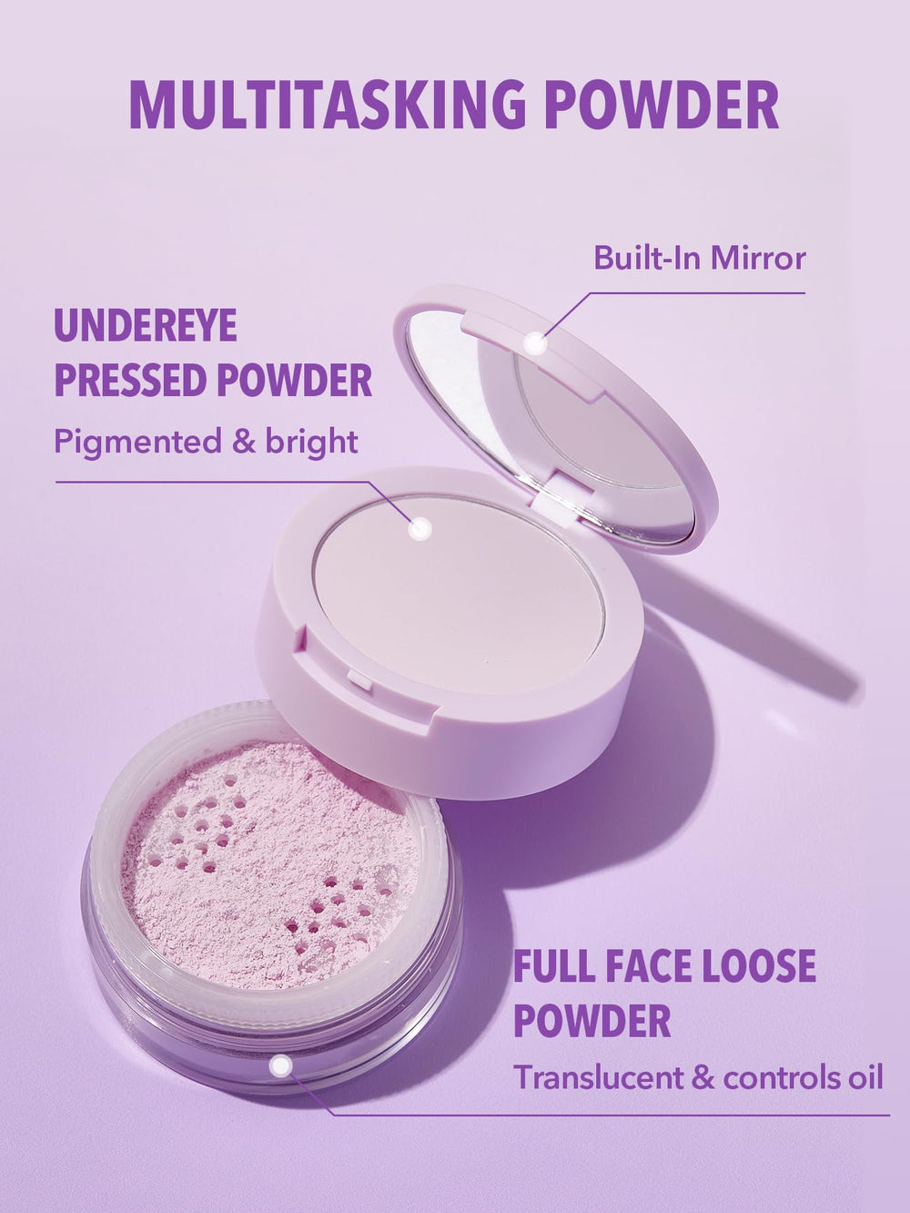 SHEGLAM Insta-Ready Poudre Libre compartiment inférieur dédié au réglage du teint