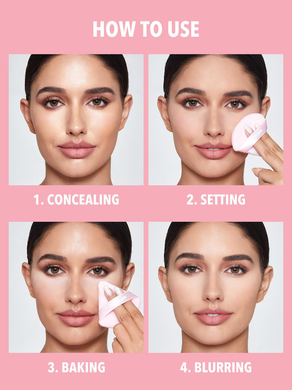 SHEGLAM Application poudre sous les yeux, look net et précis.