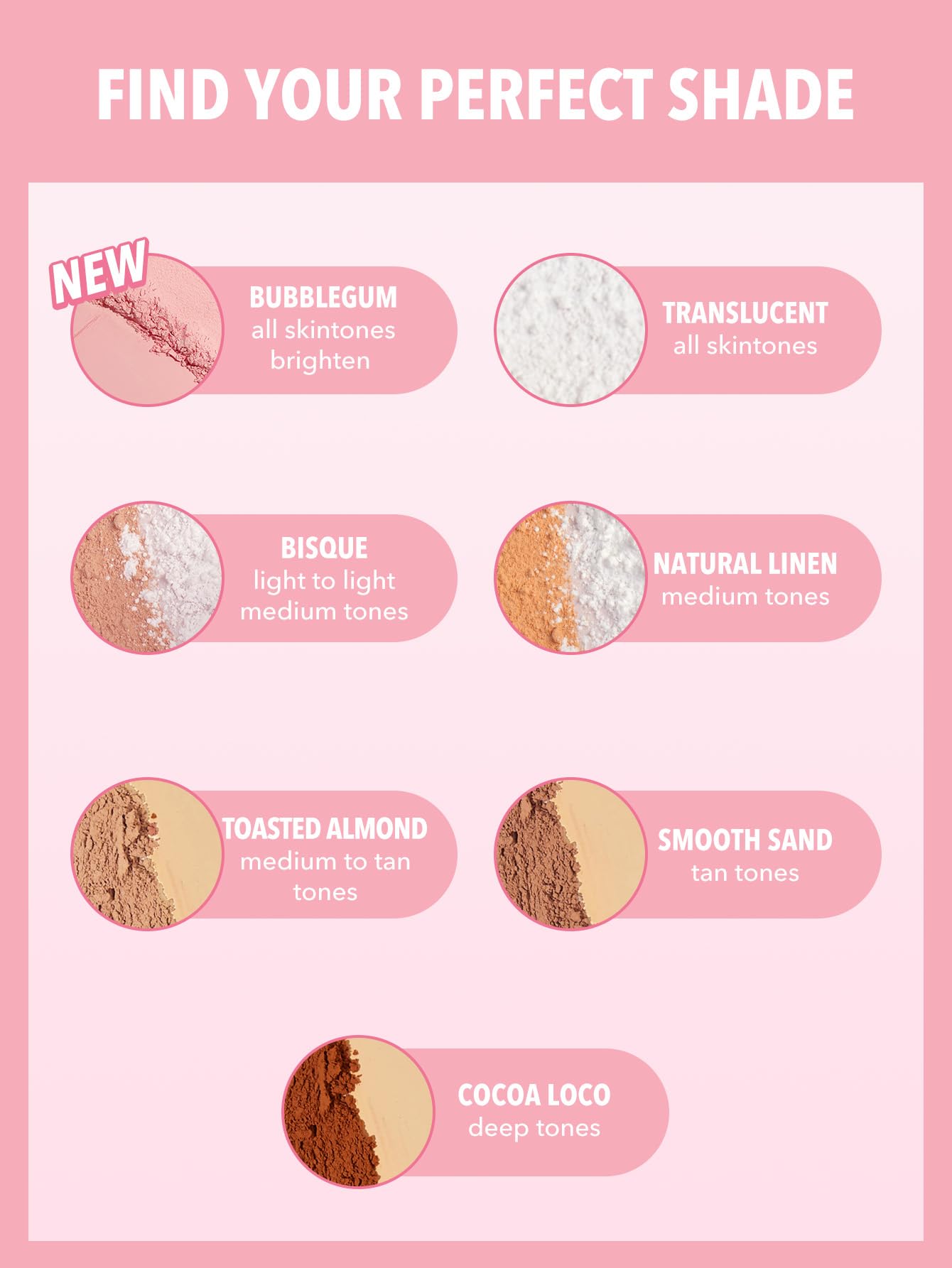 SHEGLAM Effet flouteur sur le visage, teint plus homogène.