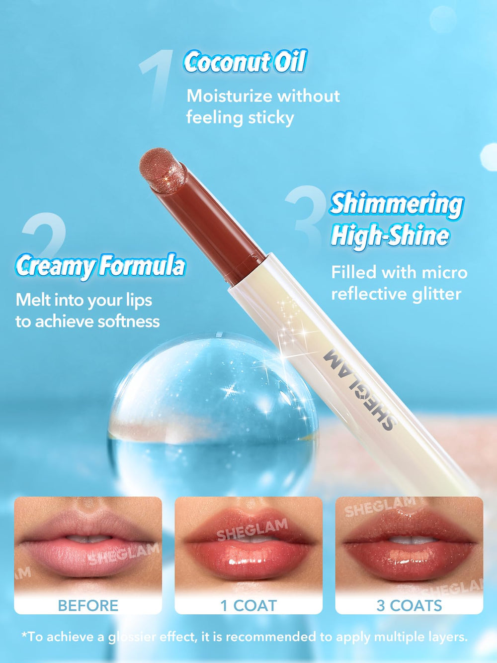 SHEGLAM Pout-Perfect application crèmeuse et confortable sur les lèvres.