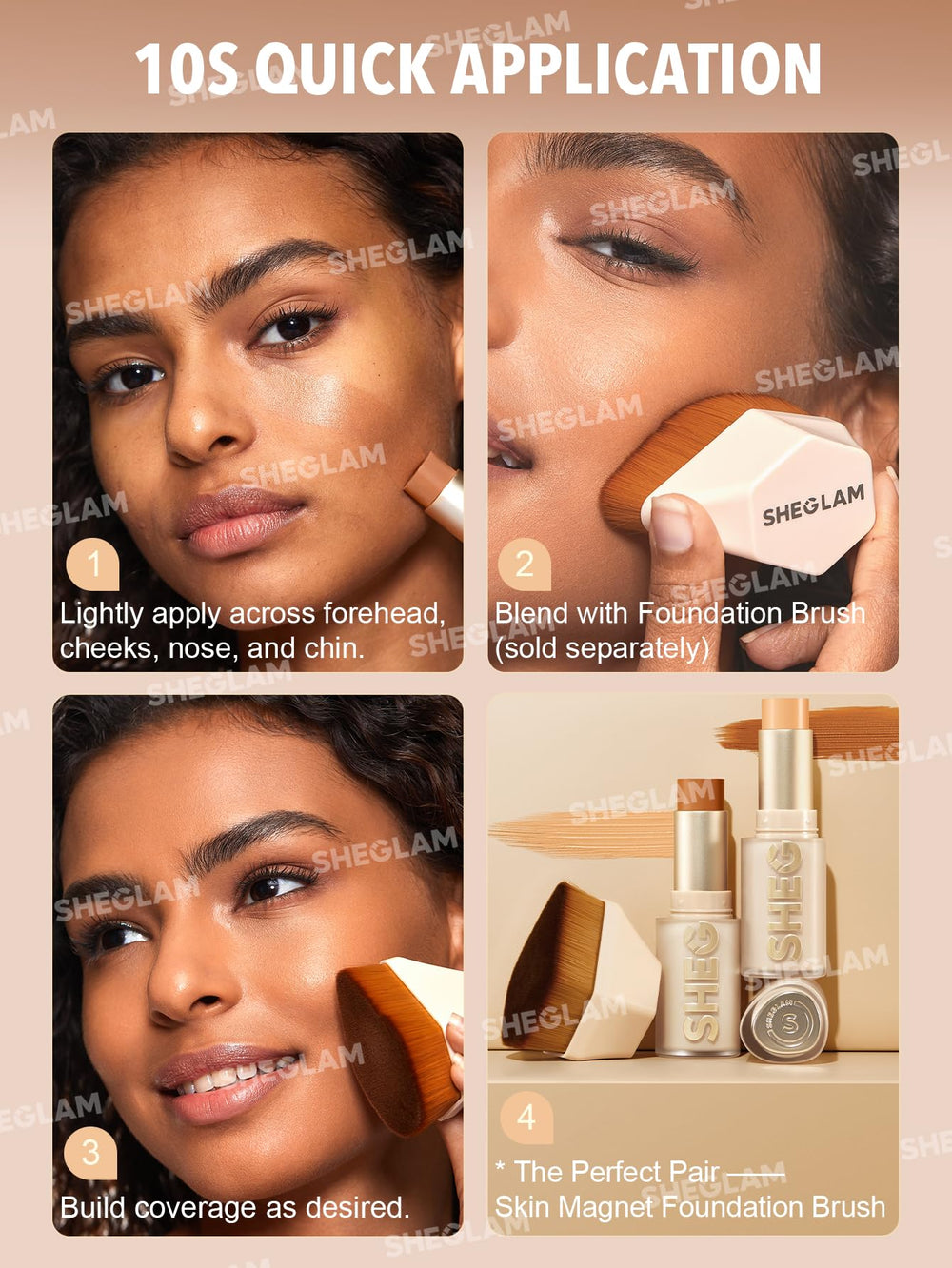 SHEGLAM Skin Magnet Stick Porcelaine: format portable pour déplacement
