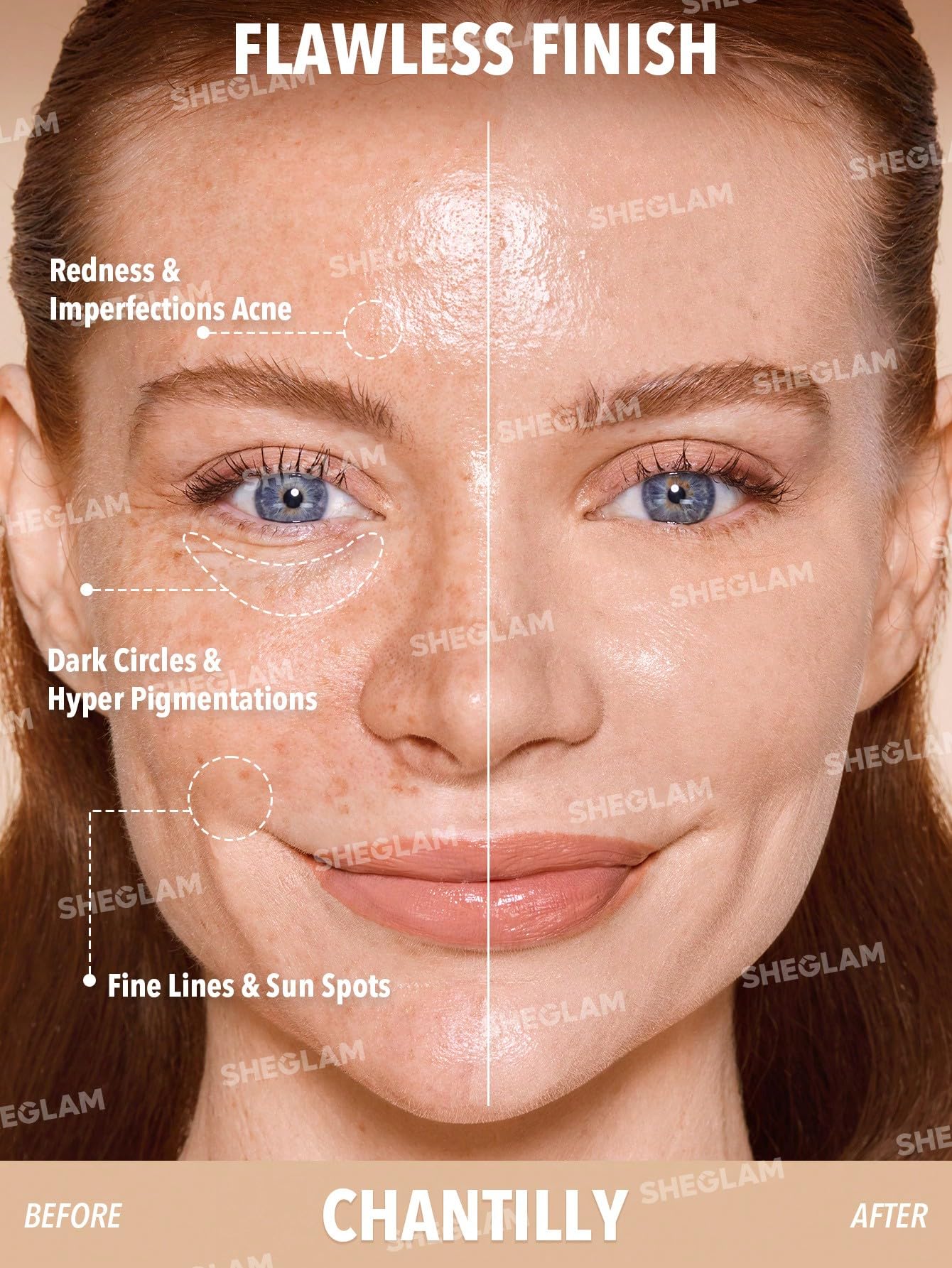 Application rapide du Skin Magnet Stick Chantilly avec effet léger.
