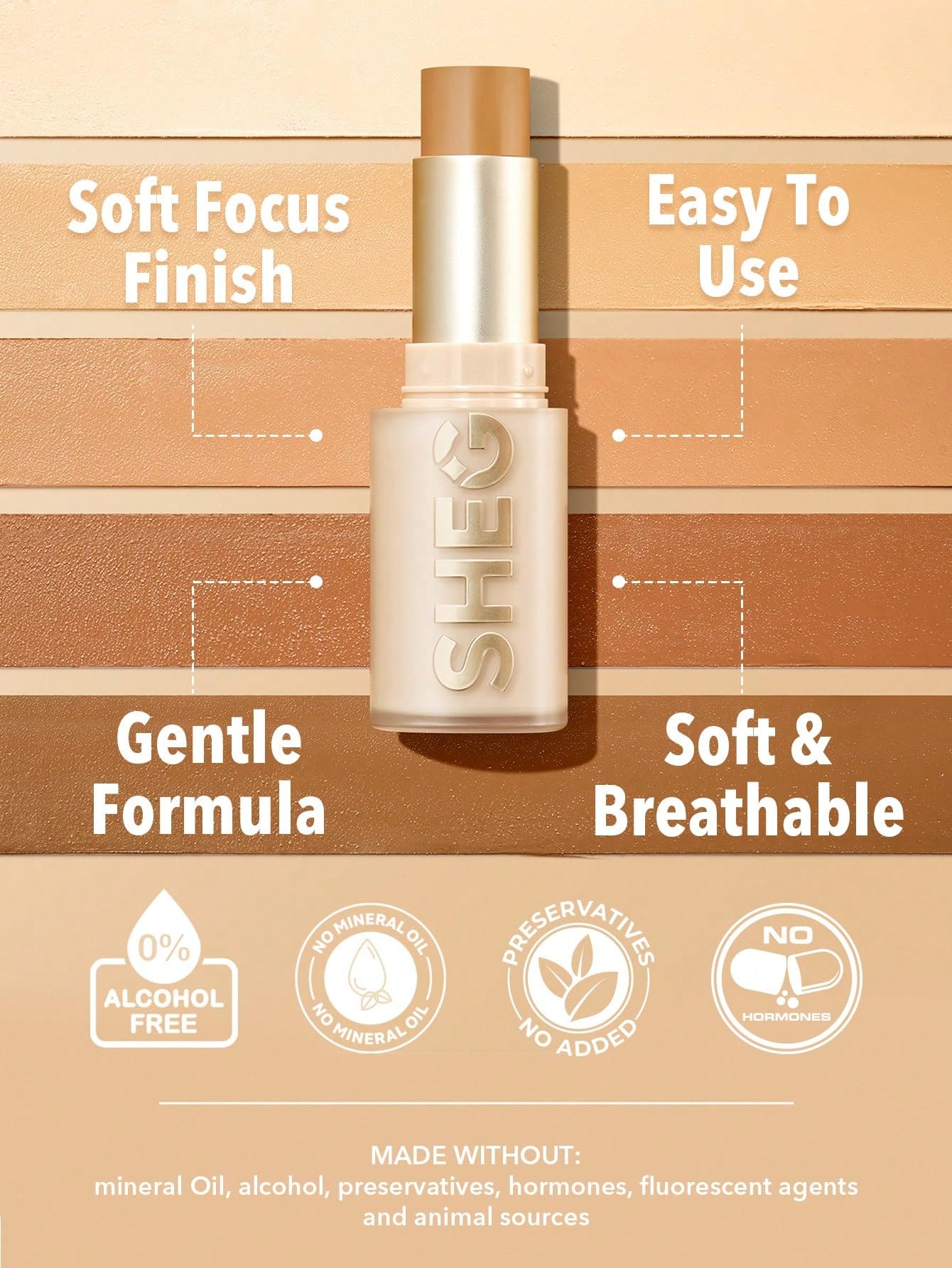 SHEGLAM Skin Magnet Stick, retouche portable idéale pour le quotidien.