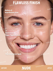 SHEGLAM Skin Magnet Stick: teinte Nude visible sur peau pour vérifier l'harmonie.