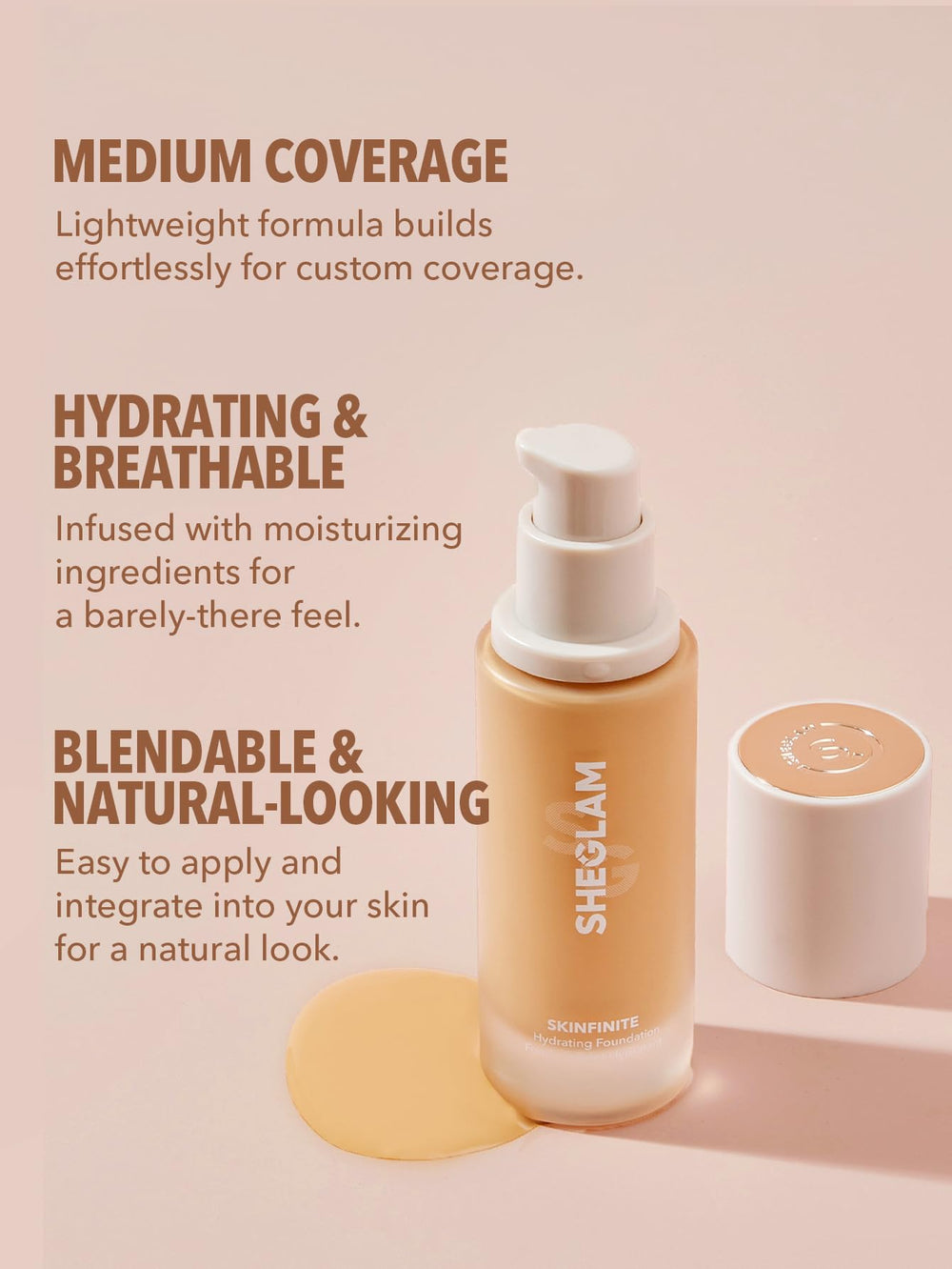 SHEGLAM Skinfinite texture légère, sensation aérienne et agréable sur la peau