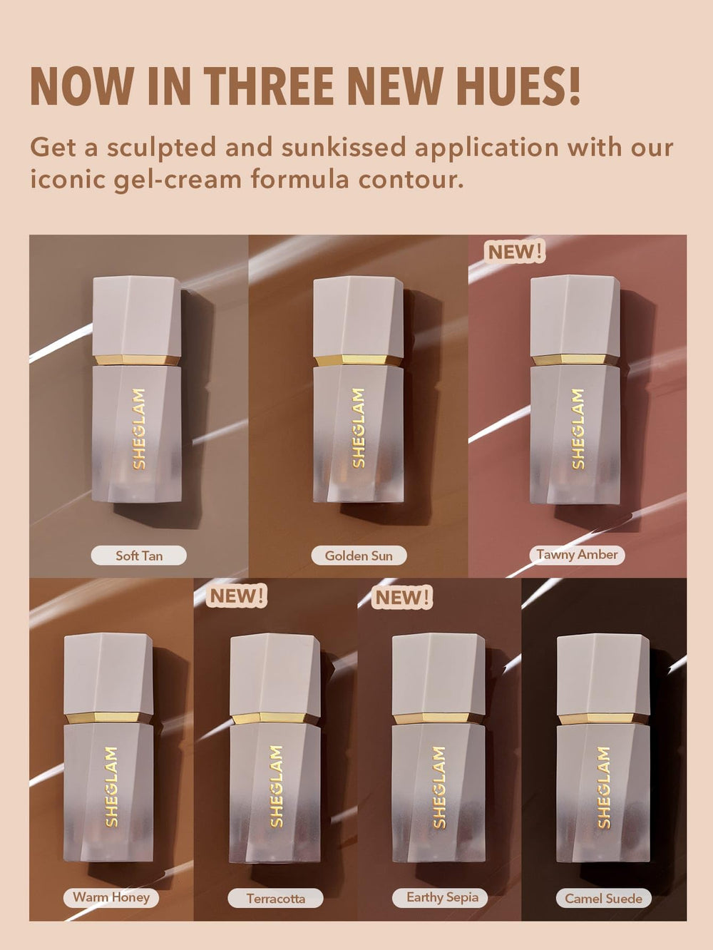 SHEGLAM Sun Sculpt en action montre l’application précise sur la peau