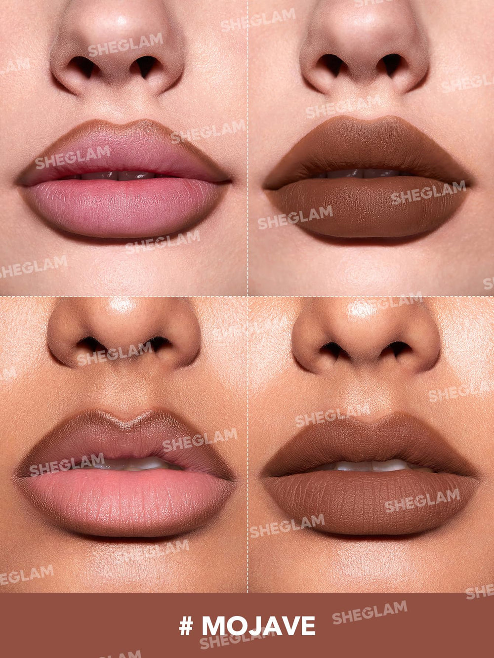 SHEGLAM Crayon Lèvres avec taille-crayon intégré pour retouches rapides.