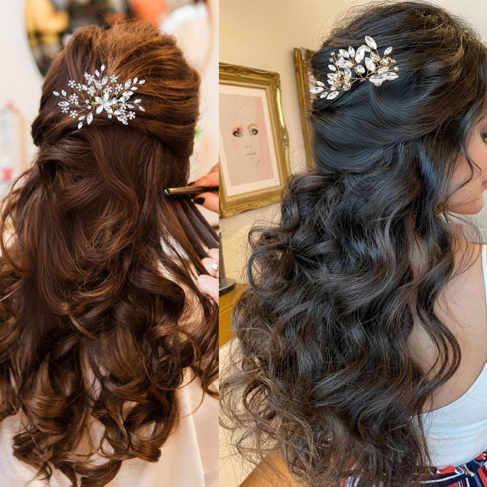 SHEHARUHI accessoires cheveux doré cristal, polyvalents et élégants