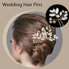 SHEHARUHI pince cheveux cristal doré, ajout glamour durable