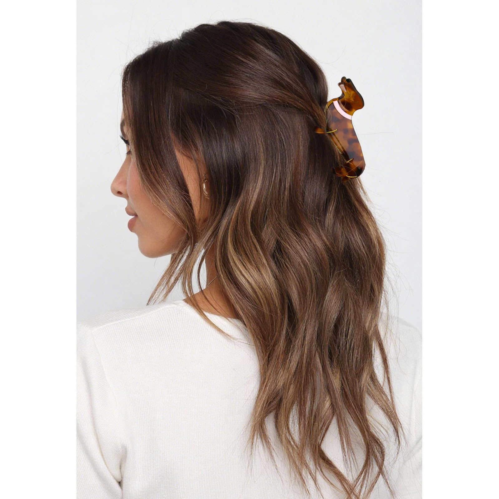 Pinces cheveux mi-hauteur SHEHARUHI, faciles à porter pour un look rapide.