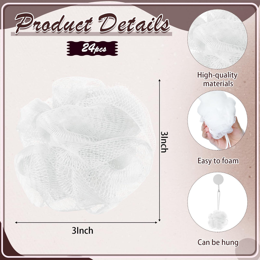 Shellwei louffe-douche format voyage blanc, petite éponge qui mousse bien avec le gel douche
