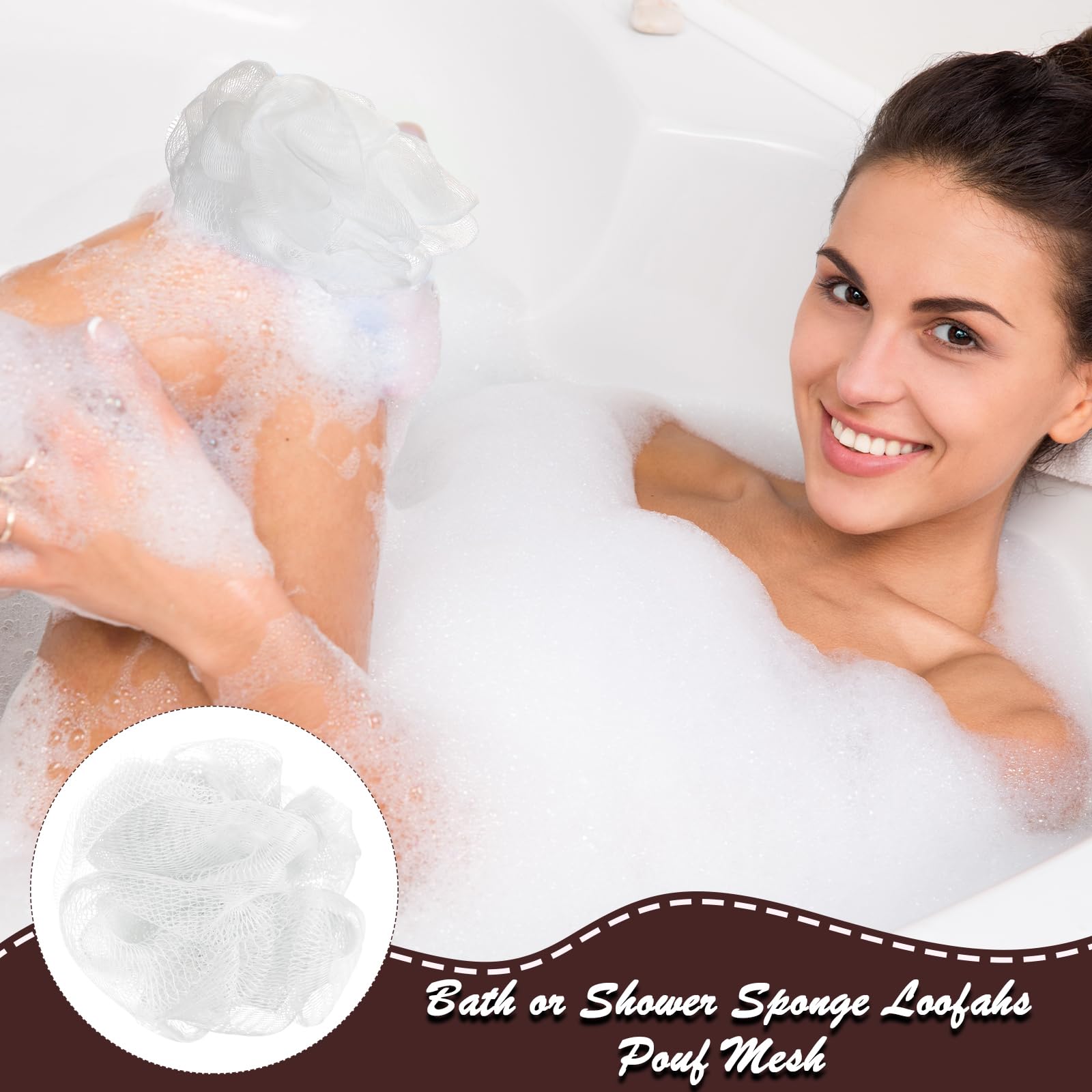 Shellwei louffe-douche format voyage blanc, parfait comme cadeau pratique pour fête prénatale