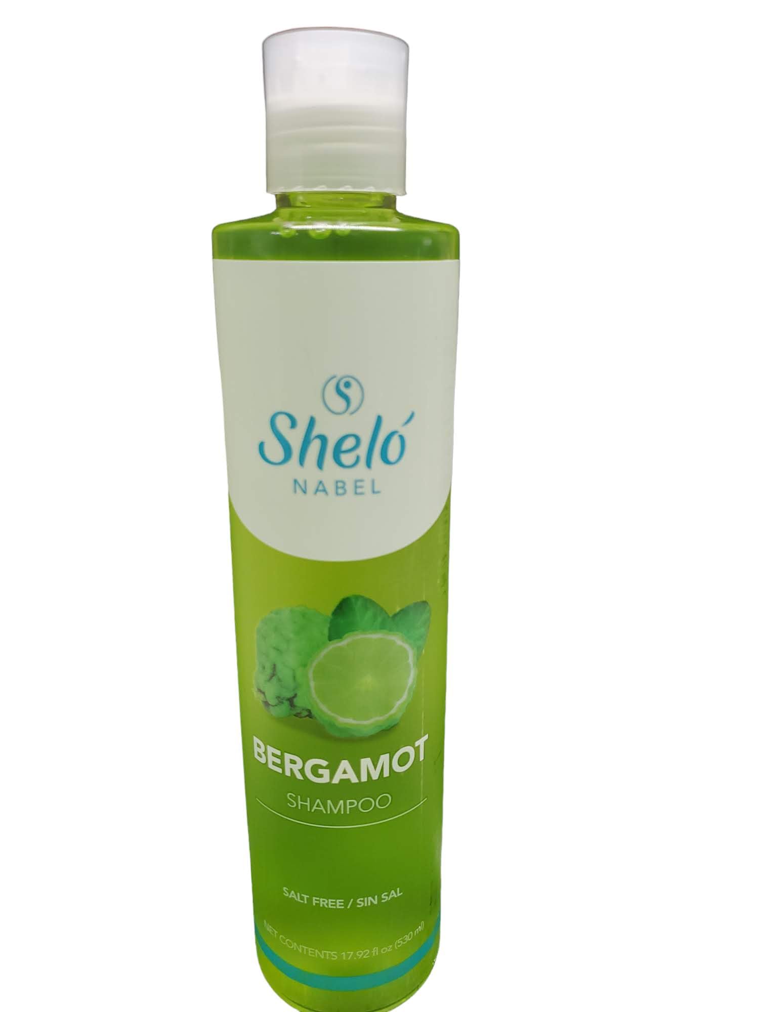 Sheló NABEL Shampoing Bergamote - bouteille: revitalise les cheveux et purifie le cuir chevelu.