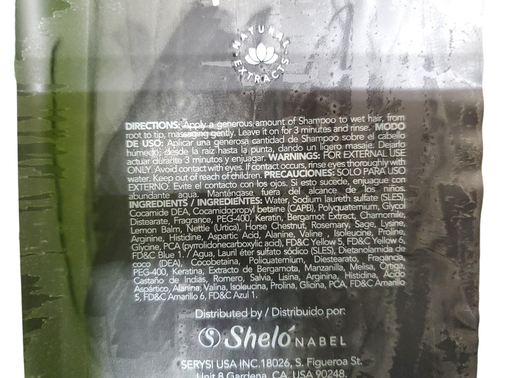 Sheló NABEL Shampoing Bergamote - cheveux nourris et renforcés après lavage.