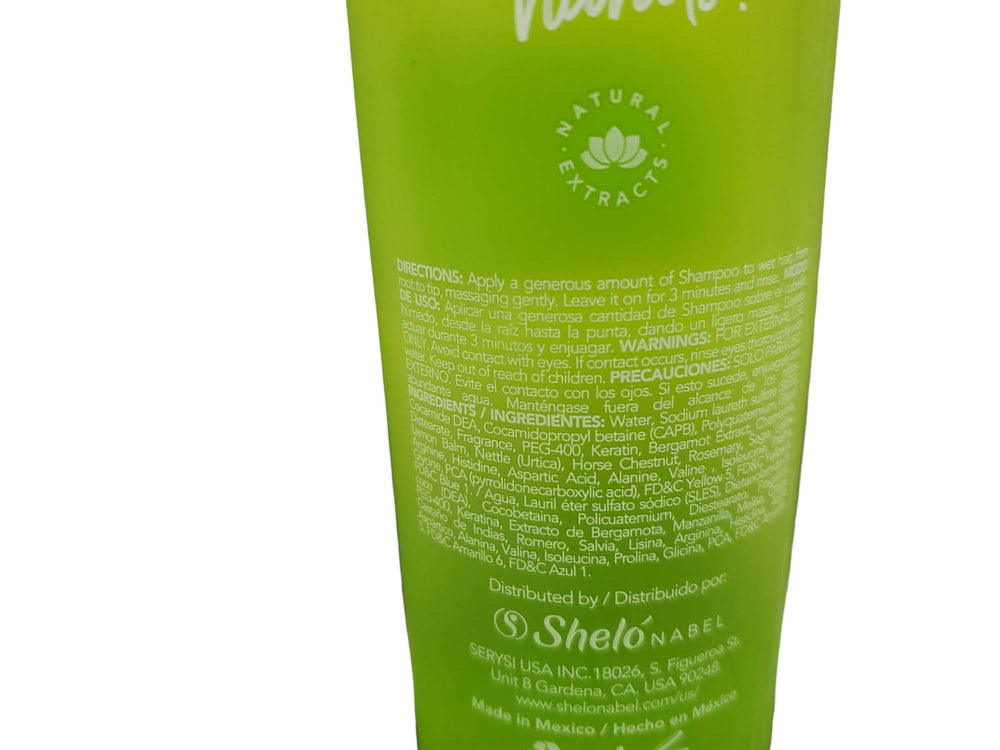 Sheló NABEL Shampoing Bergamote - douche: rituel de soin rafraîchissant pour cheveux fragiles.