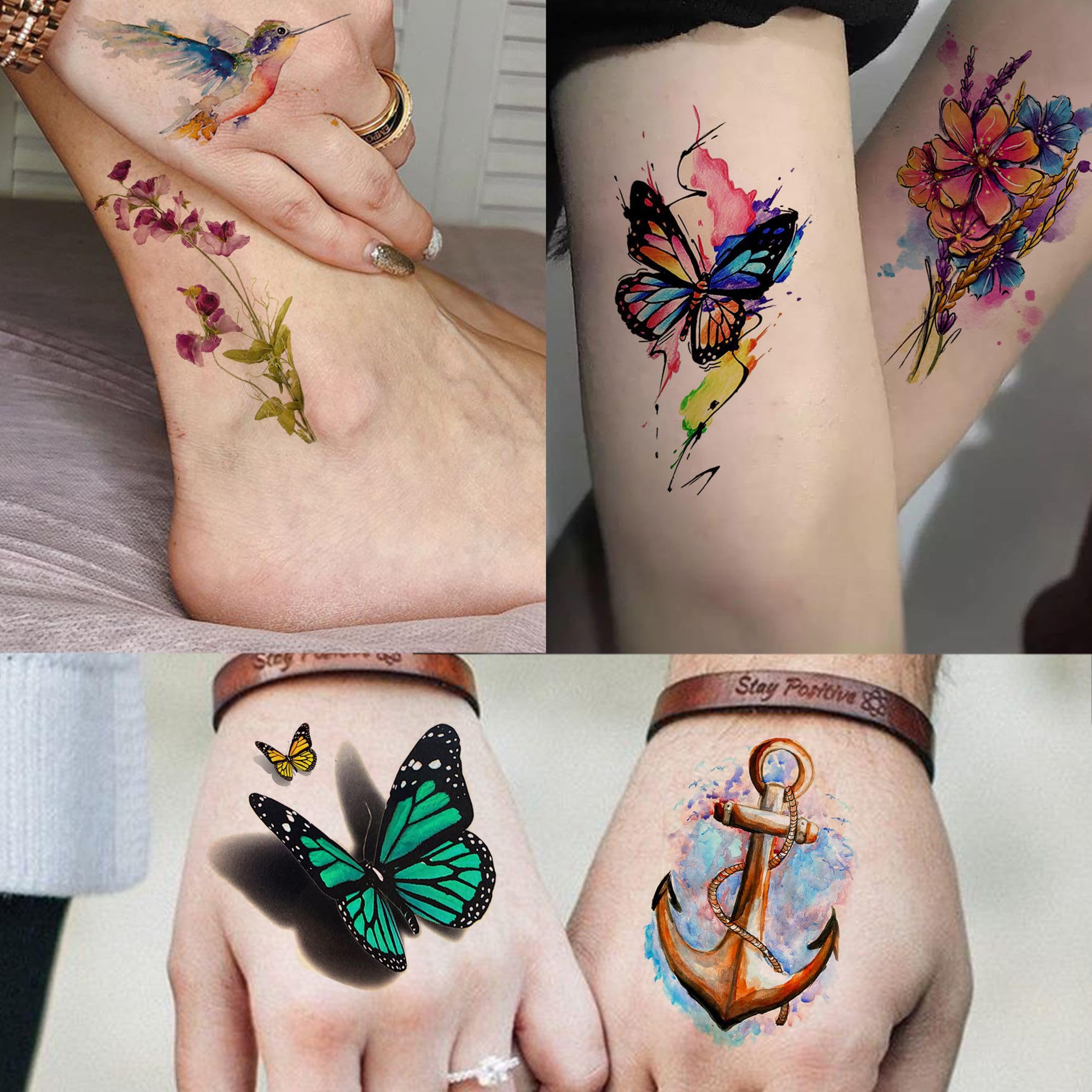 SHELYEXIEN tatouage ancre et boussole pirate, thème marin polyvalent.