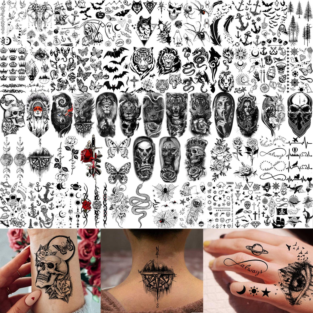 Tatouages SHELYEXIEN sans toxines, adaptés à la peau sensible.