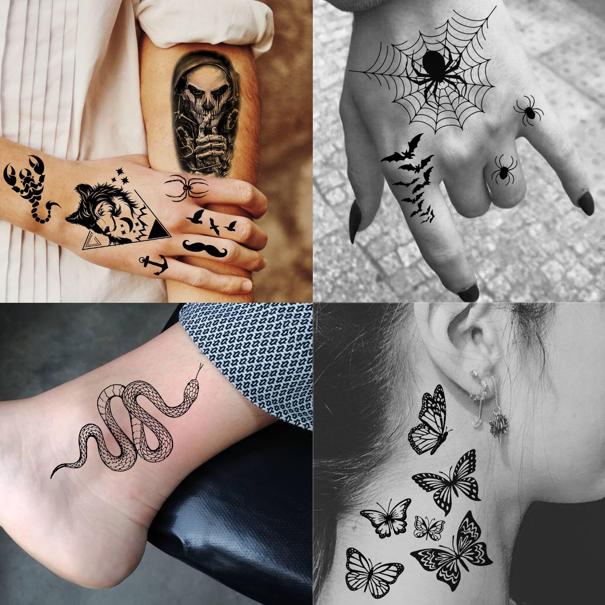 Idéal pour fêtes et cosplay avec les tatouages SHELYEXIEN.