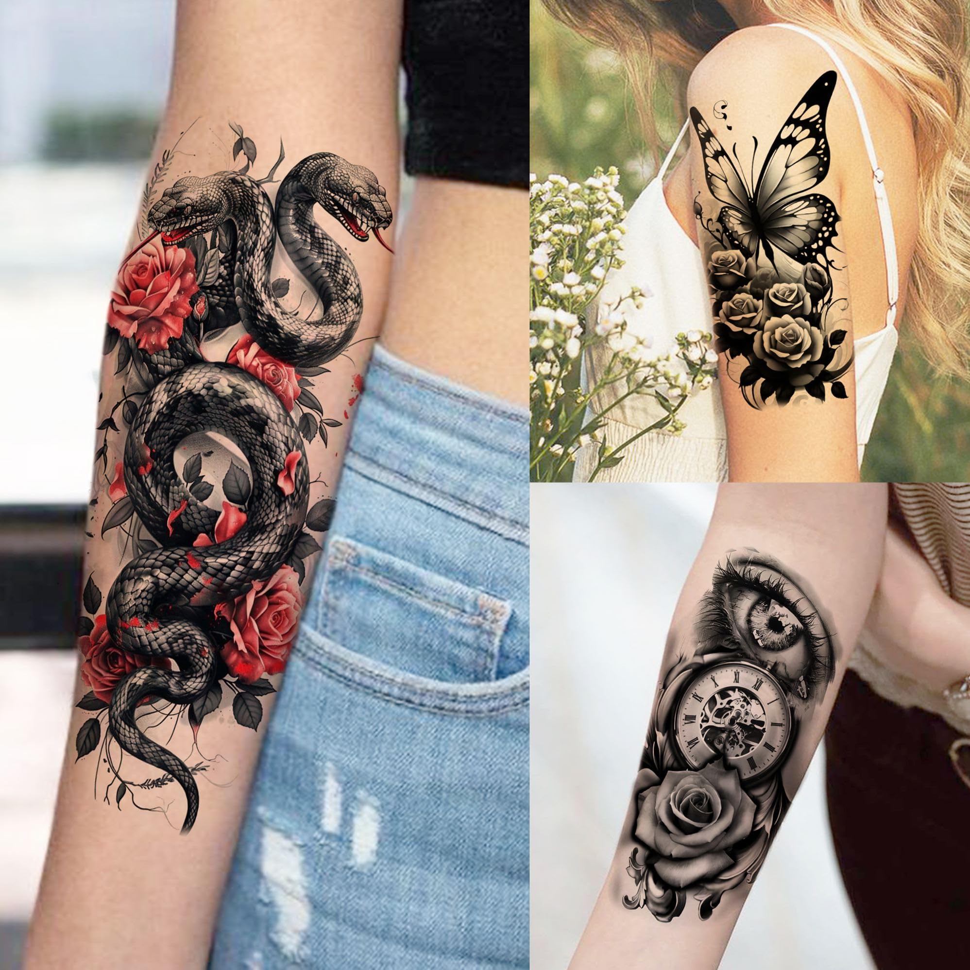 Application simple avec eau pour tatouages SHELYEXIEN; transfert facile.