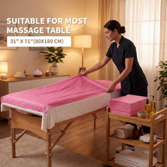 SHENKUAI drap-protection-table-massage-jetable pink 71x31.