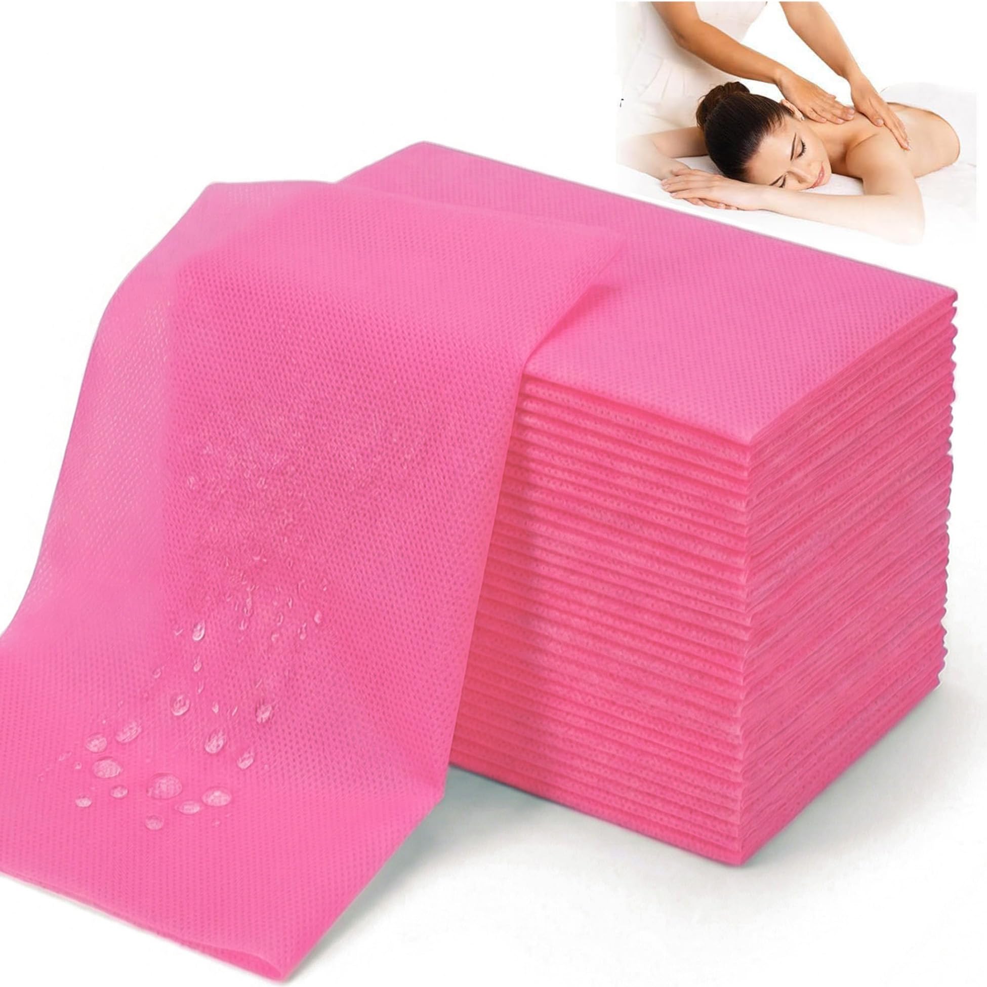 SHENKUAI drap-table-massage-jetable pink assure confort et propreté.